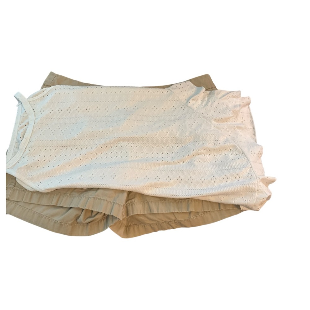 J. Crew White and Tan  Set